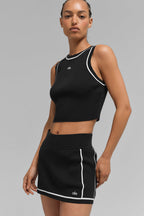 Tank Top - Ribbed Knit Highline Cropped Tank "new" "out of stock"