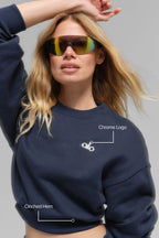 Accolade Best Seller Cropped Crew Neck Sweater