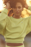 Accolade Cropped Crewneck Sweater "NEW"