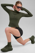 ALO Softsculpt Precision 1/4 Zip Long Sleeve Sweater "OUT OF STOCK"