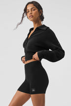 Scholar Full Zip Cropped Knit Jacket "BACK SOON"