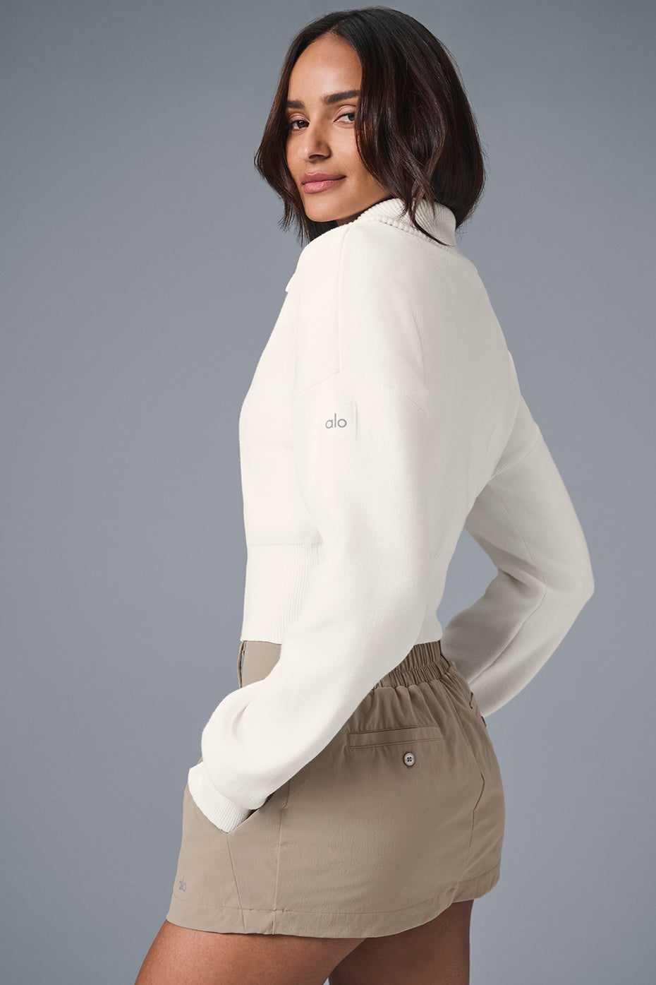 Scholar Full Zip Cropped Knit Jacket "BACK SOON"