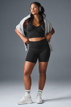 High-Waist Airbrush 5" Biker Shorts