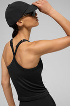 Seamless ribbed bra tank top