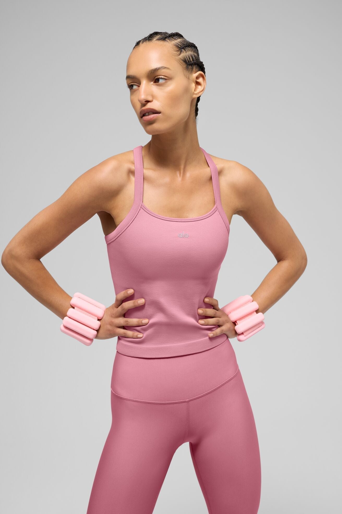 Seamless ribbed bra tank top